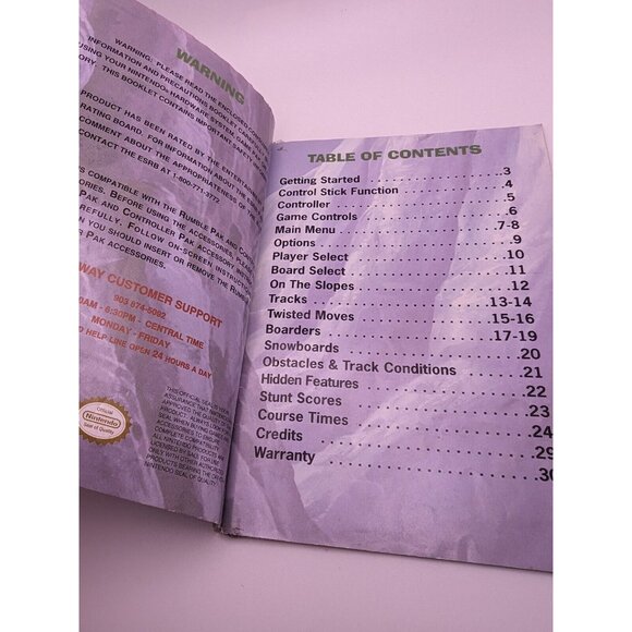 Twisted Edge (Nintendo 64 N64, 1998) Manual ONLY No Game - Picture 4 of 6